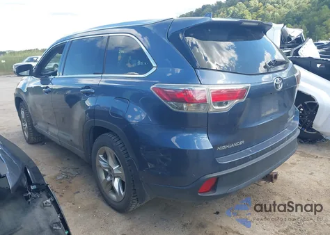 2015 Toyota Highlander Limited V6 из США, поврежденный, VIN 5TDDKRFH9FS074844
